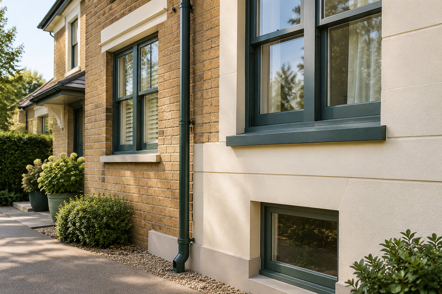Routine maintenance of a residential building exterior